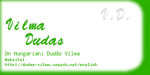 vilma dudas business card