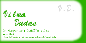 vilma dudas business card